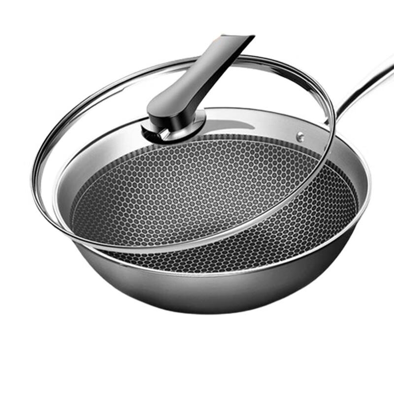 KOBACH 304 Stainless Steel Honeycomb Non-stick Wok