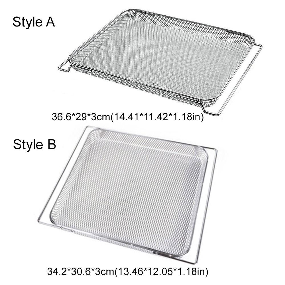 304 Stainless Steel Air Fryer Baking Net Dishwasher Safe Oven Crisper Tray Kitchen
