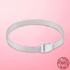 Armbånd 925 Sølv & Rosegull Kubisk Zirkonia Lås Refleksjon Armbånd for Kvinner Armbånd Sølvsmykker