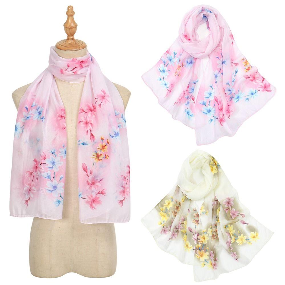 Print Silk Scarf Vintage Headkercheif Hijab Foulard Bandana New Neck Tie Shawl Wraps Women