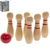 Les Trésors De Lily [R2716] - Retro Wooden Games 'Bowling' Beige Red - Box 15x11x6 Cm