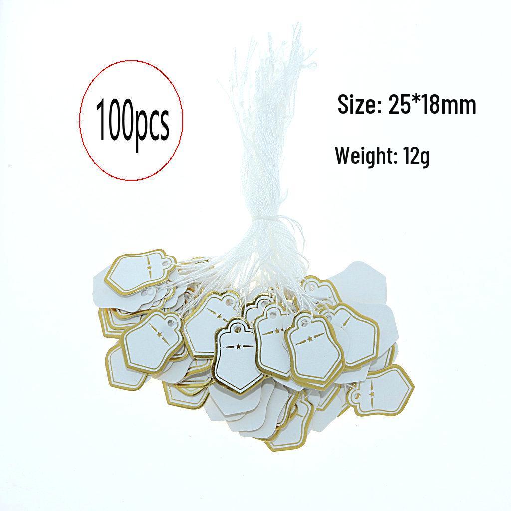 100-Pack Cotton Handwrite Jewelry Tags for DIY Display