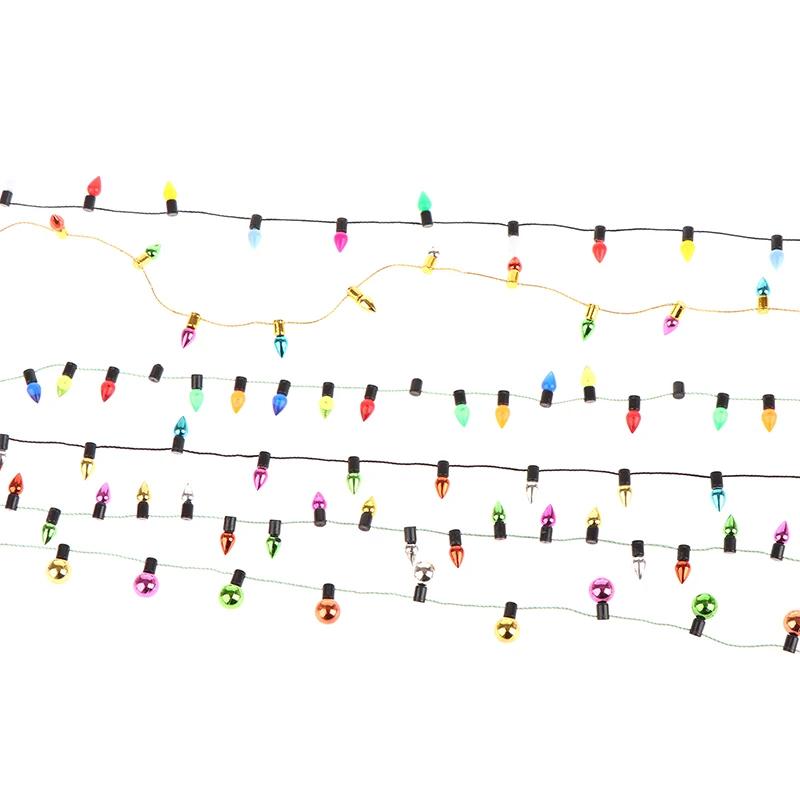 1:12 1 Řetěz falešných světel Vánoce Dobrá dekorace Domeček pro panenky Miniaturní Mini Nábytkové doplňky Řetězová světla