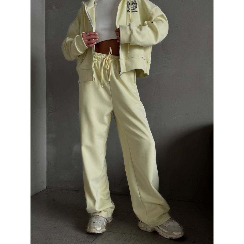 European and American Hoodie Casual Simplicity Zip-up Sports Trousers Hoodie Set Sports Trousers Suit