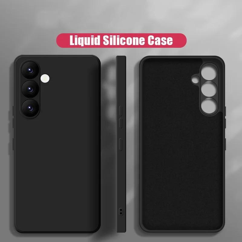Quadratische Flüssigsilikonhülle für Samsung Galaxy A55 A35 A15 A05S A04S A14 A54 A53 S23 S24 Huawei P60 Redmi Note 13 iPhone 15 14 13 12 11 Pro Max Abdeckung