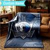 1PC Custom Name Blanket MAVERICKS BASKETBALL TEAM Flannel blankets Patterns Throw Blanket All-Season Soft Gift for Couch, Bed, Camping, Birthday gifts