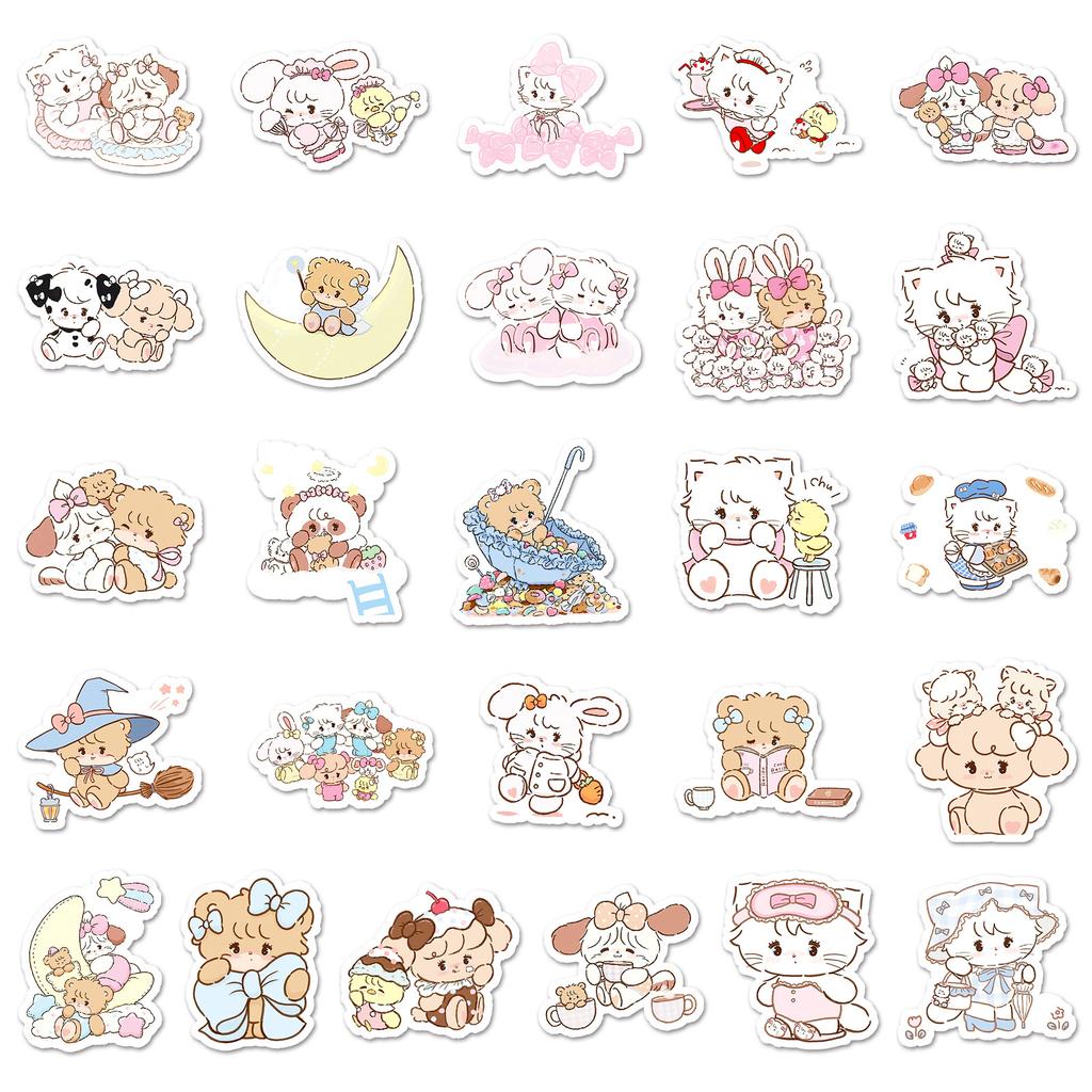 Doodle Cartoon Girly-Heart Adorable Gukka Decorative Stickers