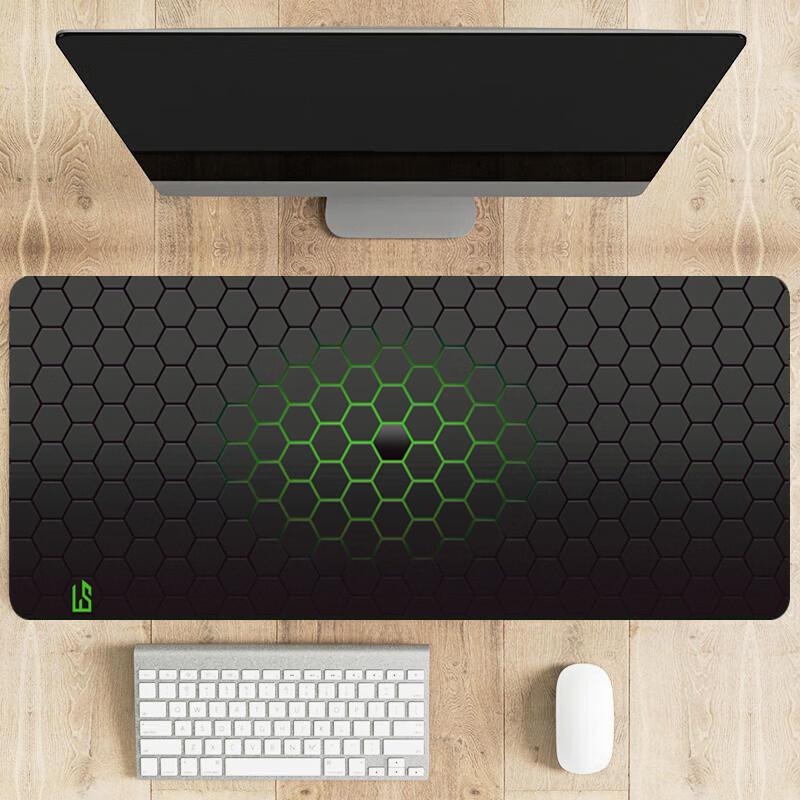 Mouse Pad, 800*300*3 Extra Large Thick, for Office And Gaming, Computer Desk Pad, Precision Edge Locking, P11 Barrier Green, Gift Box Packaging
