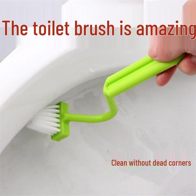 Wall-Mounted S-Shaped Long Handle Toilet Brush Set for Effortless Bathroom Cleaning