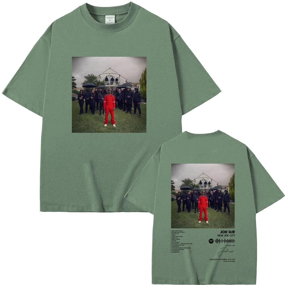 Rapper Jokair New Jok City Album Merch Tshirt Unisex Women Hip Hop Oversized T Shirt Male Fashion Hot Sale Short Sleeve Streetwear