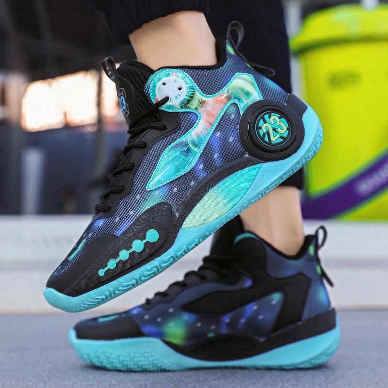 Professional basketball shoes men  new junior high school students youth breathable sports shoes anti-slip wear