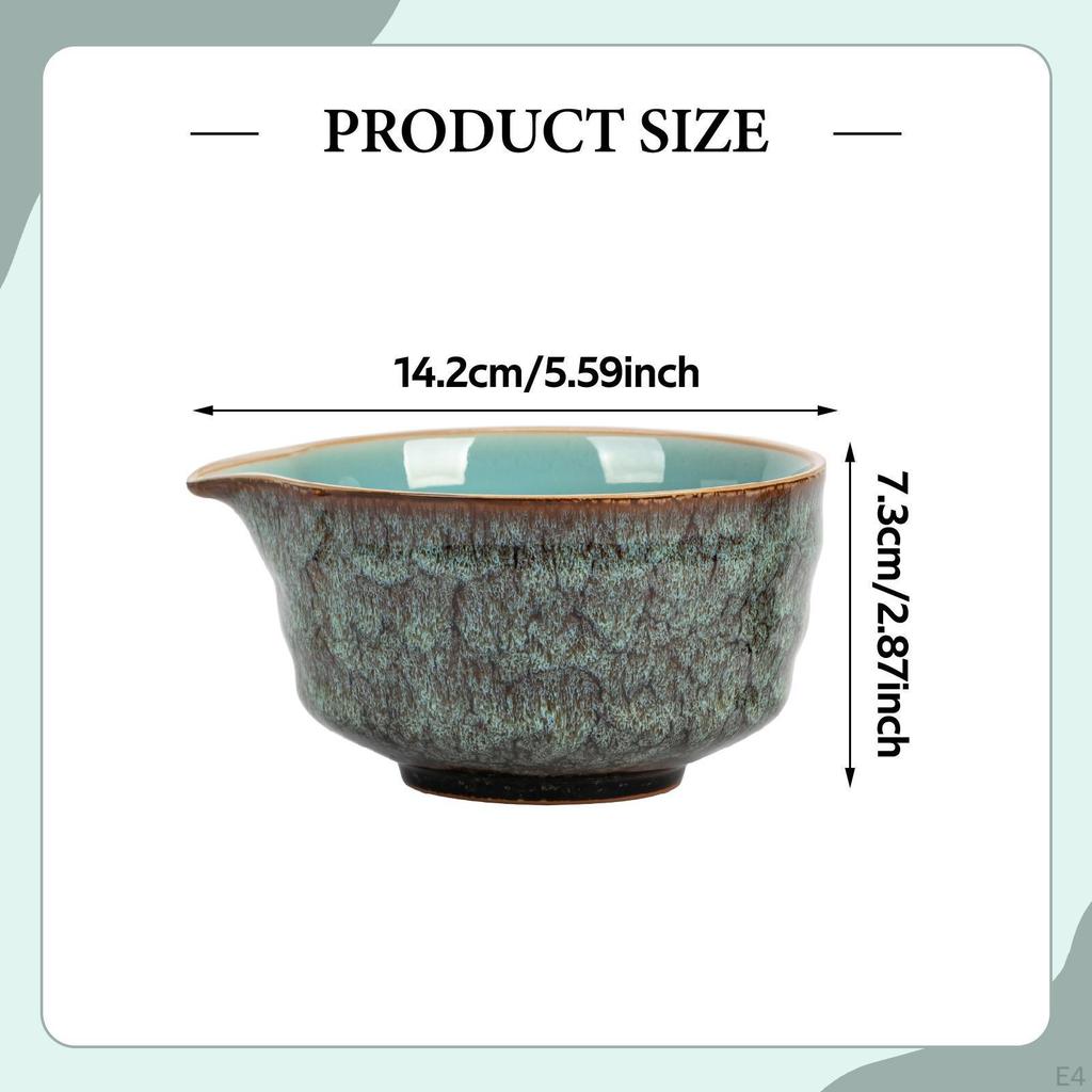 Ceramic Matcha Bowl Designed for Mixing, Featuring A Pouring Spout In Porcelain