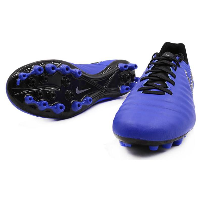 Nike Tiempo Legend 7 AG Rubber Short Studs Cushioning Anti-Slip And Wear-Resistant Soccer Shoes Men's Blue Black  Ah8801-400