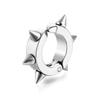 2 Pieces Mens/Women Titanium Steel Ear Clip Non Piercing Earrings Fake Earrings Six-Thorn Frosted Ear Circle Punk Jewelry Gift