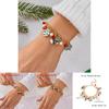 Christmas Santa Pendant Bracelets With Multicolor Candy Charms For Holiday Gift