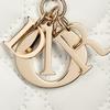 DIOR Lady Dior Sheepskin Handbag Drawstring Bag Handheld One Shoulder Handbag Mini Women's White S0981ONMJ-M030