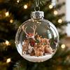 Acrylic Christmas Transparent Ball Ornament for Holiday Tree Decor