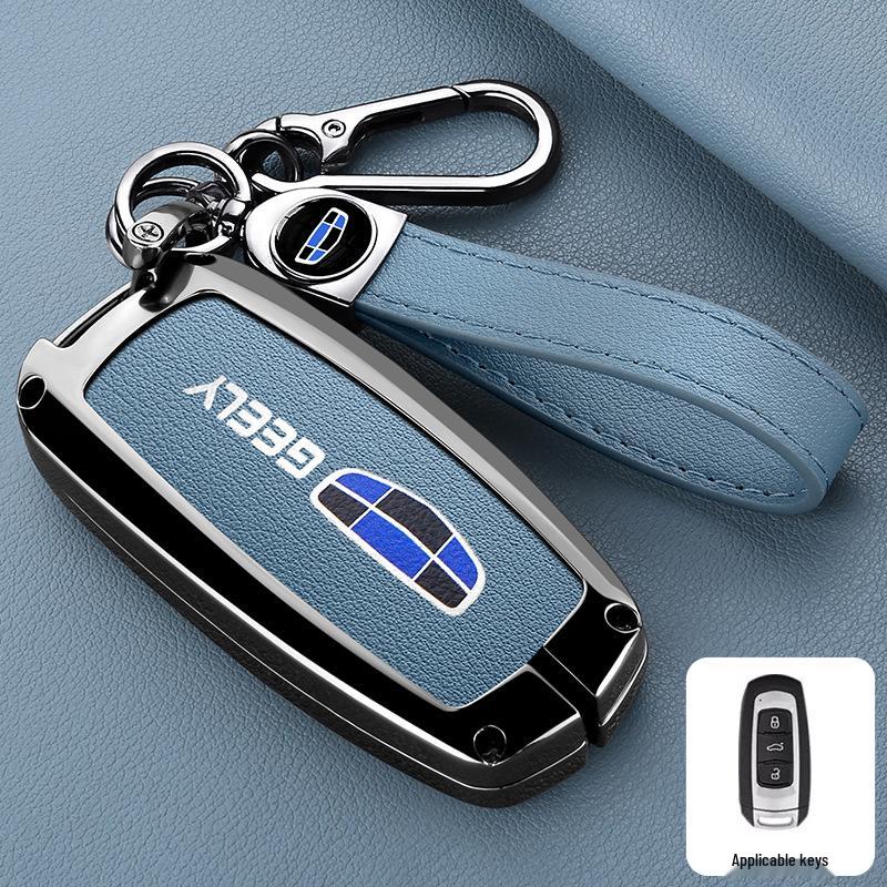 Premium Protective Key Cover for Geely Emgrand: Fits 26 Models including Xingyue L, Xingrui, Boyue L, Haoyue, Bin Yue – Men's Buckle Design