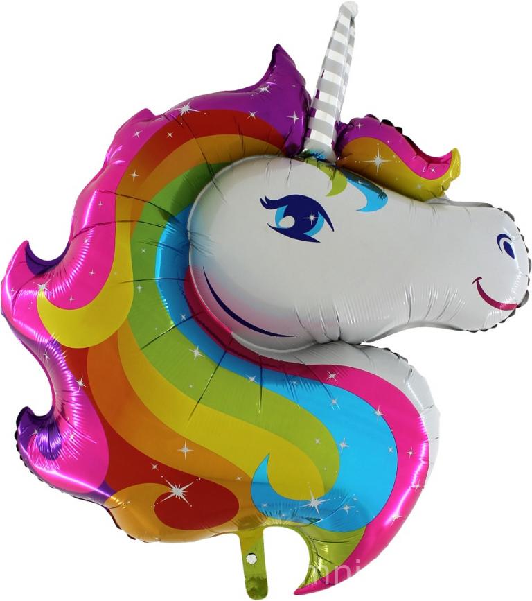 Balon 36'' Głowa Jednorożca , 1 Szt.