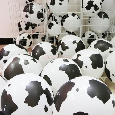 100Pcs Cow Balloon Milk Balloon Cow Party Balloon Black And White Balloon Cow Pattern Balloon Layout