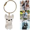 Clear Dog Furs Keepsakes Keychain,Dog Hair Holder Keychain Pet Furs Keepsakes Keychain Memorial Keyring Pet Lover Gift