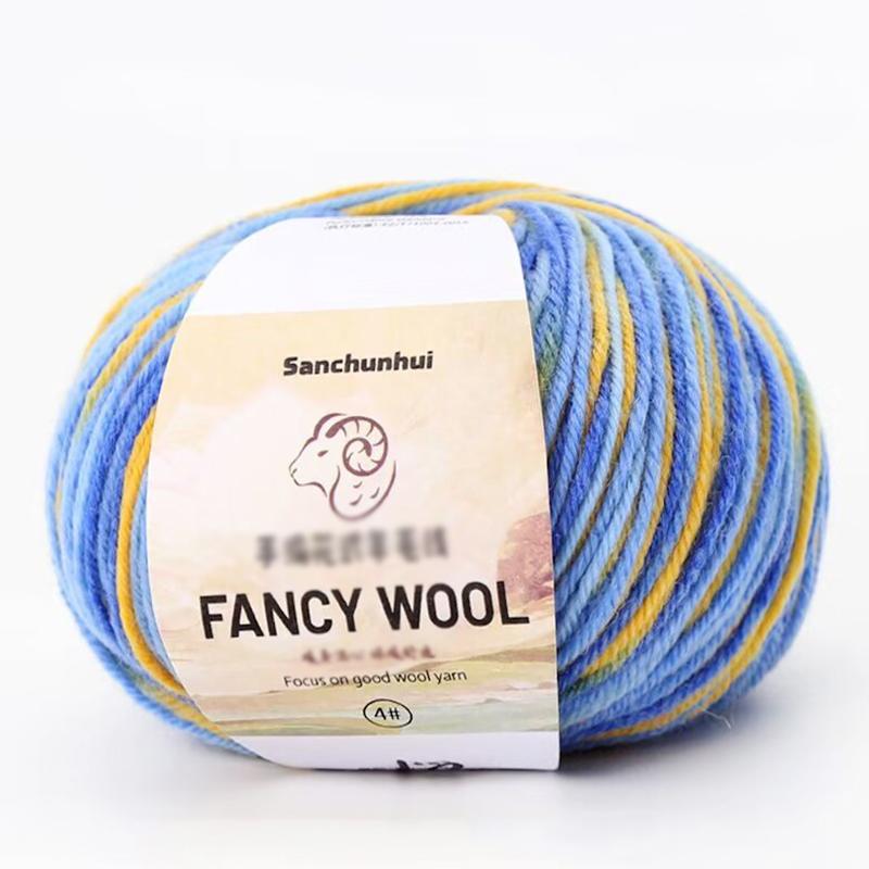 1PC Real Silk Gift Thread Pure Cotton Line Multi-functional Hand Woven Handmade Segmented Dyed Wool Yarn Multi-element