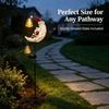 Solar LED Santa Moon Garden, Stake Light Waterproof Outdoor, Christmas Yard Porch Pathway Decoration, Lamp Holiday Gift Ornament