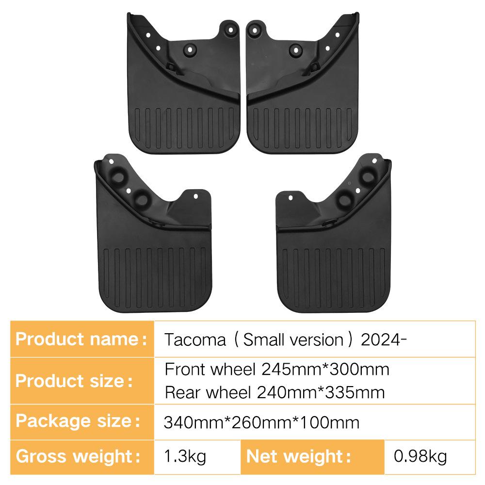 Suitable for Toyota Tacoma 2024 Small Edition, Soft Rubber Fender Car Fender
