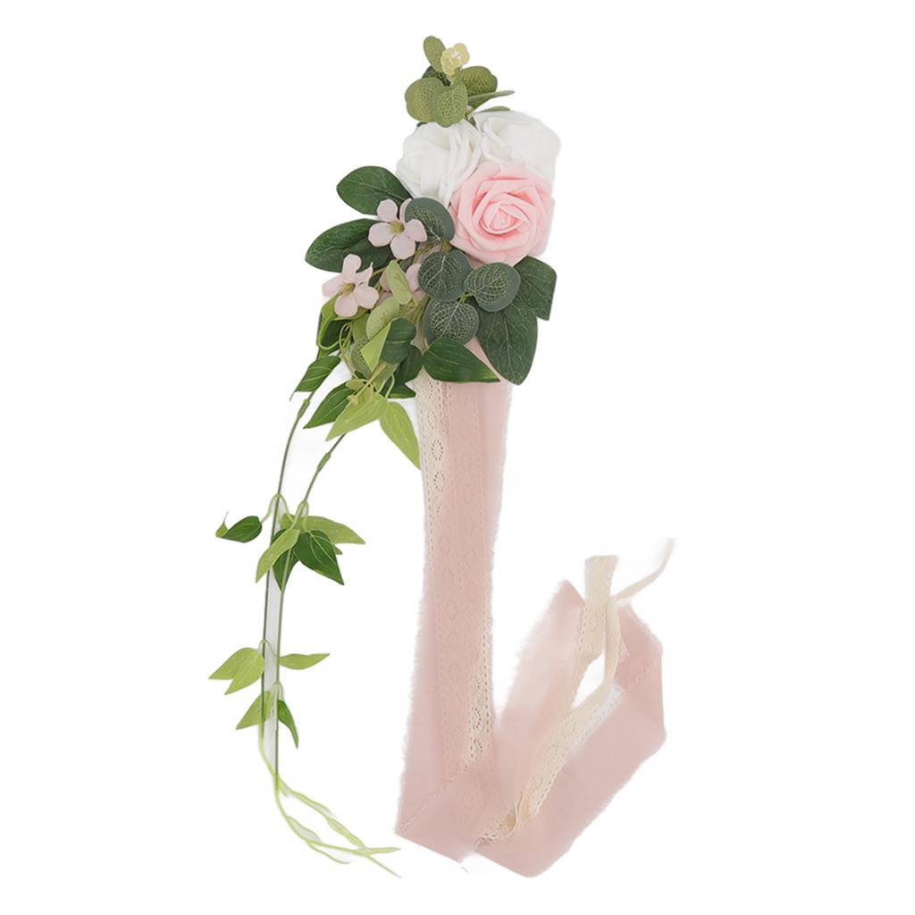 Floare Spătar Scaun Nuntă Artificială Realistă Formă Plină Straturi Bogate Elegantă Trandafir Petrecere Nuntă Scaun