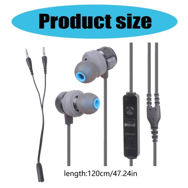 3.5mm Headphones with Microphone for PC Comuter Earbuds Computer In-Ear Headset Control for Laptop Desktop Notebook