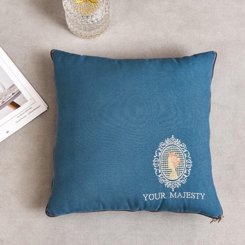 Manya Home Embroidered Cloud Soft 2-in-1 Pillow Blanket