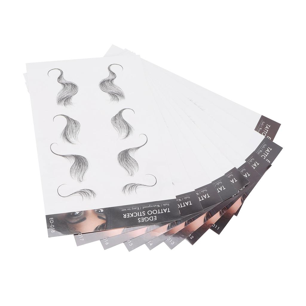 Adesivo Tatuagem de Cabelo Salão de Cabelo DIY Penteado Adesivos de Cabelo Adesivo Linha Capilar Falsa Conjunto de 9 peças