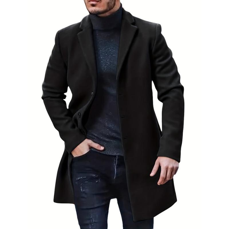 Male Streetwear Jackets Man's Solid Color Casual Outerwear And Coats Single Breasted Lapel Wool Men's Jacket For Spring Winter