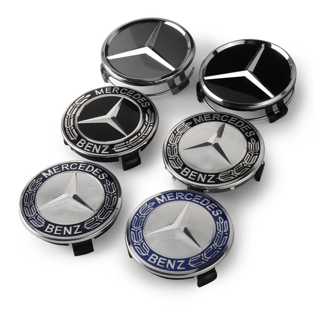AMG W220 For Benz Hot 4pcs 75MM Car Wheel Center Covers Hub Caps Replacement For Mercedes Benz A E C G R S Class AMG W204 W212 A