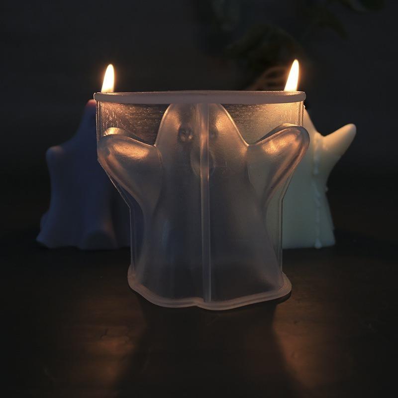 1PC Halloween 3D Ghost Silicone Candle Mold Multi Style Spectre Soap Resin Mould Plaster Festival Gift