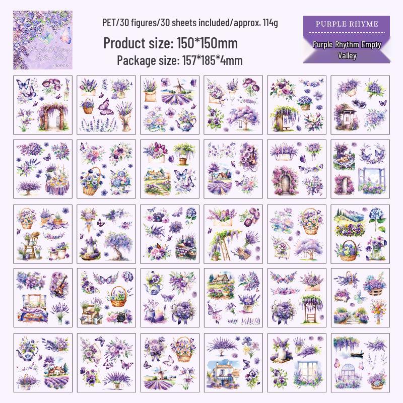 Набор наклеек для журнала Yuezhen Mist Lock Mountain Love, вырубные, водонепроницаемые ПЭТ