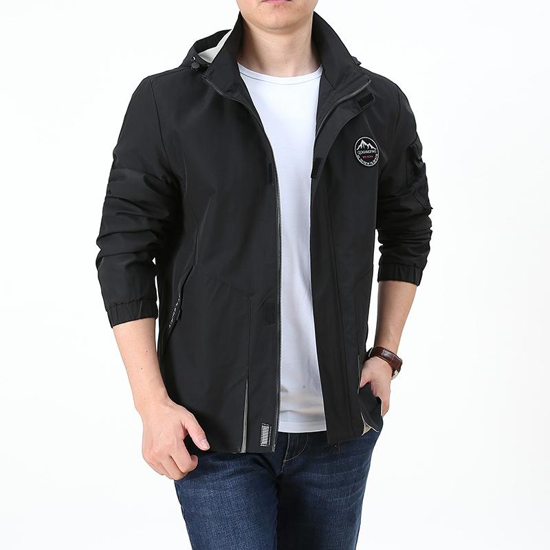 Spring and Autumn New Jacket, Men's Fashion Casual Outdoor Youth Plus Size Trench Coat