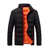 Men's Stand Collar Thickened Jacket - Large Sizes, Autumn/Winter Style, Cotton Casual Wear