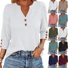 Women's Solid Color Loose 7-inch Sleeve Top