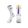 Atmungsaktive rutschfeste Frottee-Unterseite Mittelhohe Basketballsocken für Erwachsene - Schweißableitend & Geruchshemmend