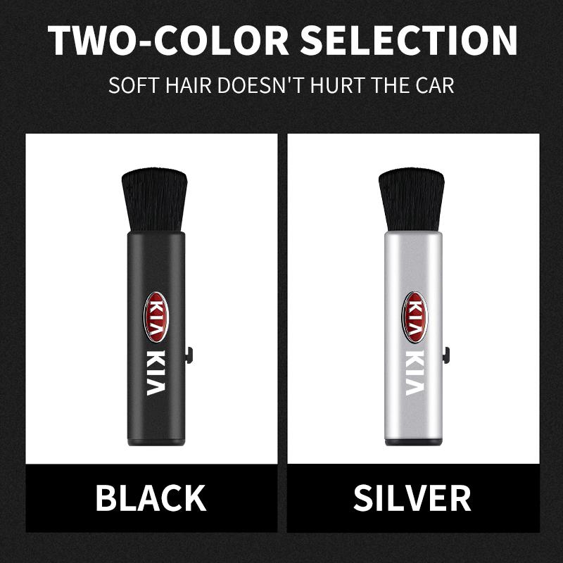 2026 Hot Car Sticker Car Interior Cleaning Brush Telescopic Small Soft Brush Accessories For KIA Sportage Rio 3 Soul Optima Ceed