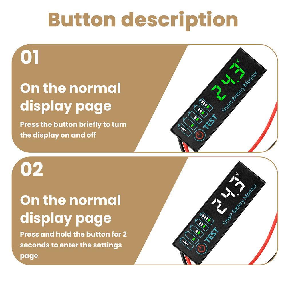 Battery Power Display Board DC 7-11V LED Digital Voltage Indicator Module Lithium Lead-acid Battery Remaining Capacity Indicator