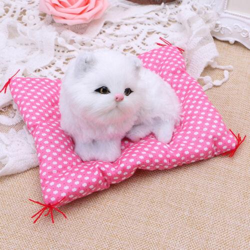 Plush Toy Stuffed Cute Sleeping Cat Press Simulation Sound Animal Kids Gift Doll