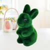 Artificial Moss Bunny Statue Realistic Furry Moss Flocked Rabbit Ornament Standing Foam Rabbit Figurine for Spring Easter Party Patio Desktop Decor