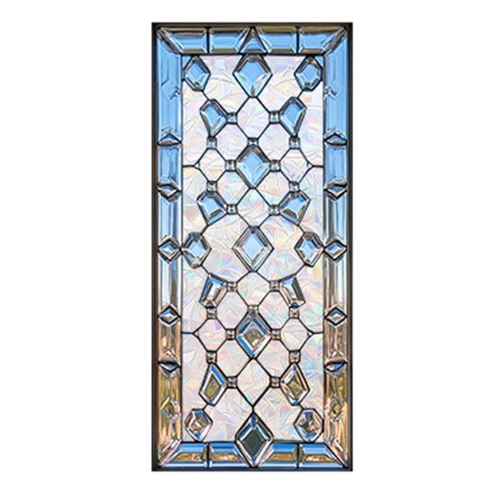 Stained Glass Window Film Geometric Patterns Window Clings Decorative Rainbow Static Glass Sticker UV