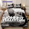 Johnny Hallyday Retro Records bedding, duvet cover, pillowcase, home decoration, birthday gift (1 * duvet cover+2 * pillowcase, coreless)