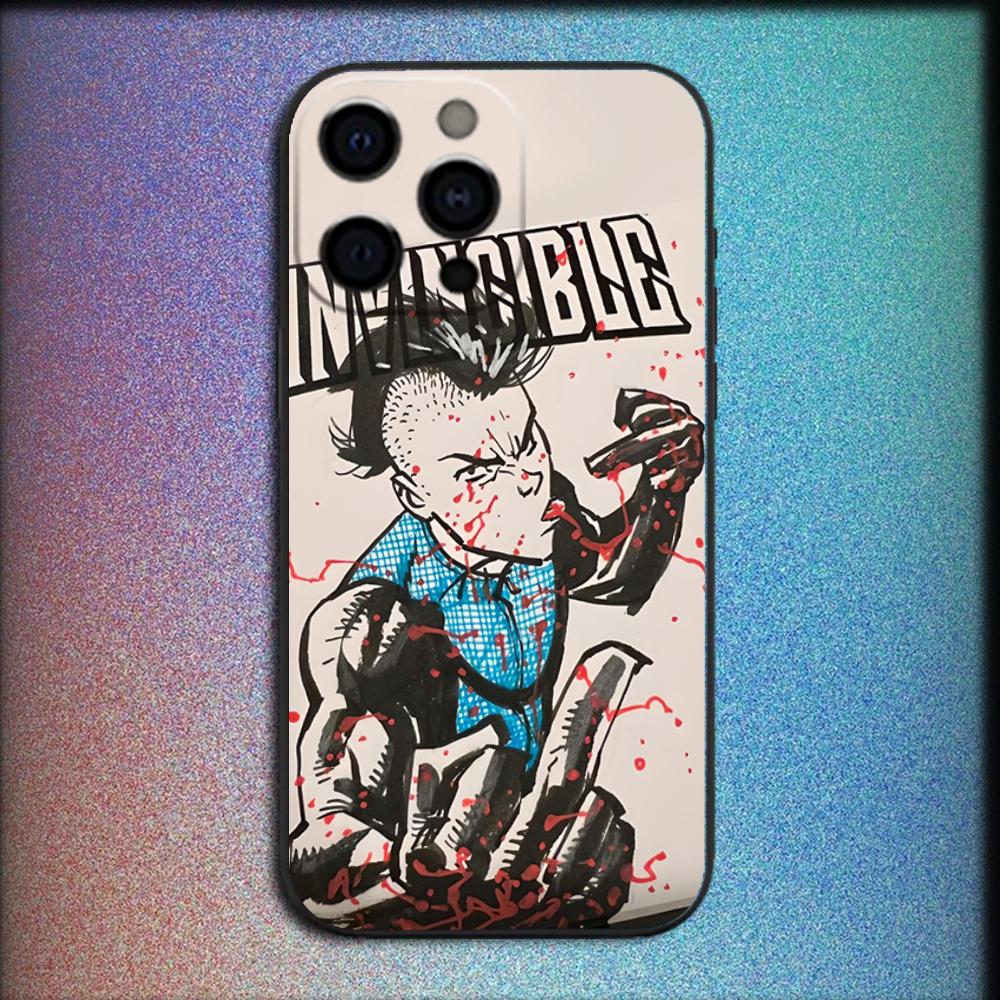 Anime TV I-Invincible Phone Case For iPhone 16,15,14,13,12,11,Pro,X,XS,Max,XR,Plus,Mini Soft Black Cover