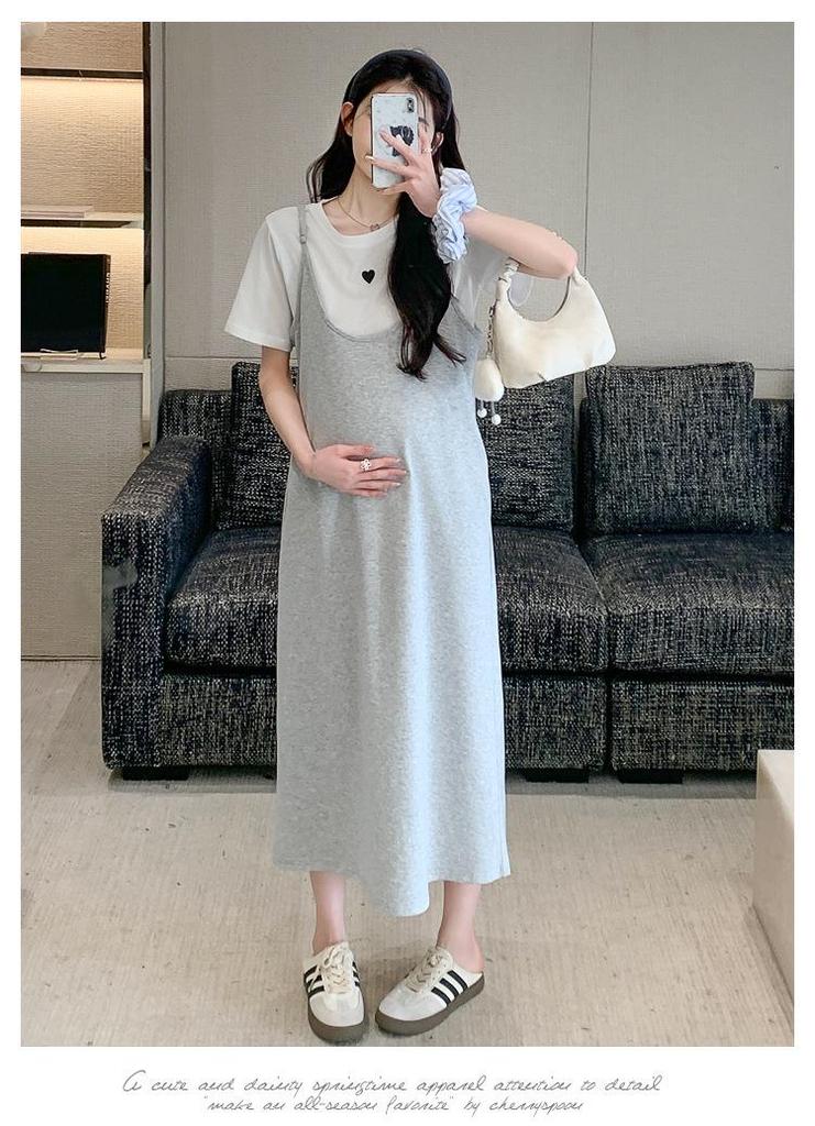 Maternity Summer 2026 Plus Size Loose Two-Piece Set