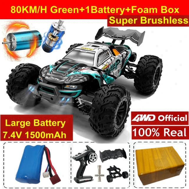 Nowe szybkie wyścigi terenowe 4WD RC samochód 50 KM/H lub 80 KM/H super bezszczotkowe szybkie radio 4x4 Off Road superszybkie wyścigi Drift zdalnie sterowana ciężarówka pojazd