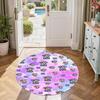 Kpop Round Office Rug Design for Outdoor Decorate Room Game Room Balcony Antislip Round Carpet Anime Office Decor Best for Christmas